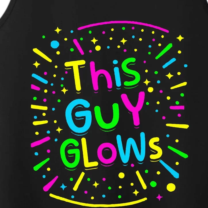 Funny This Guy Glows Performance Tank