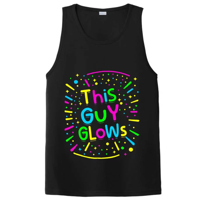 Funny This Guy Glows Performance Tank