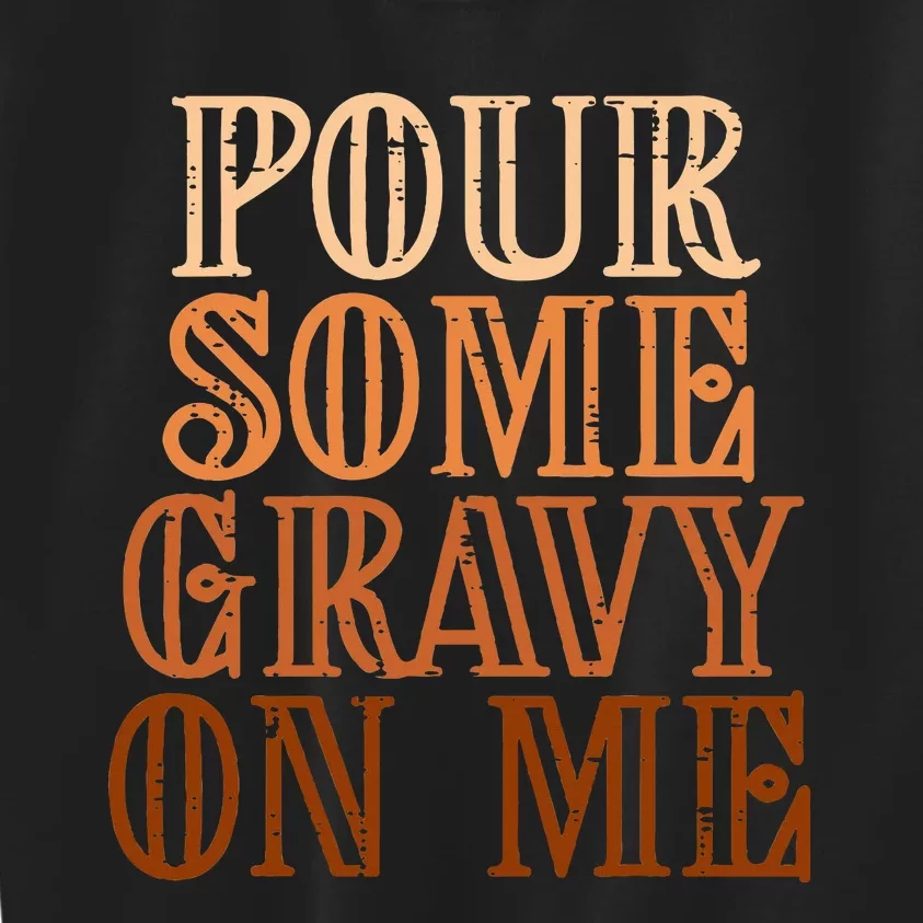 Funny Thanksgiving Gravy Pouring Festive Apron Kids Sweatshirt