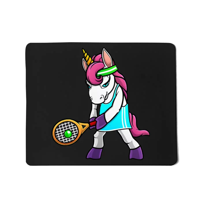 Funny Tennis Gift For Women Unicorn Lovers Cool Sports Mousepad