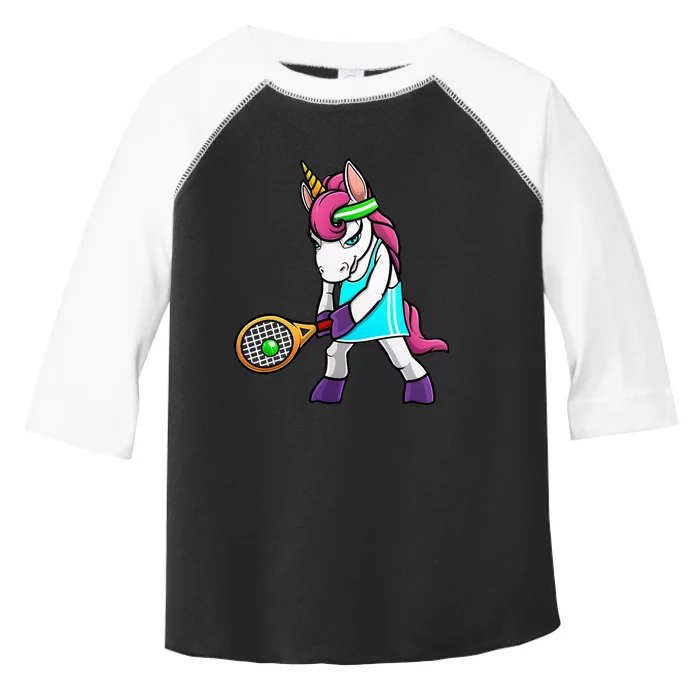 Funny Tennis Gift For Women Unicorn Lovers Cool Sports Toddler Fine Jersey T-Shirt