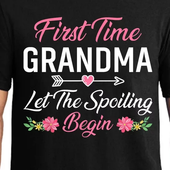 First Time Grandma Let The Spoiling Begin Birthday Grandma Pajama Set