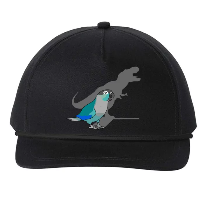 Funny Turquoise Green Cheeked Conure Trex Dinosaur Parrot Snapback Five-Panel Rope Hat