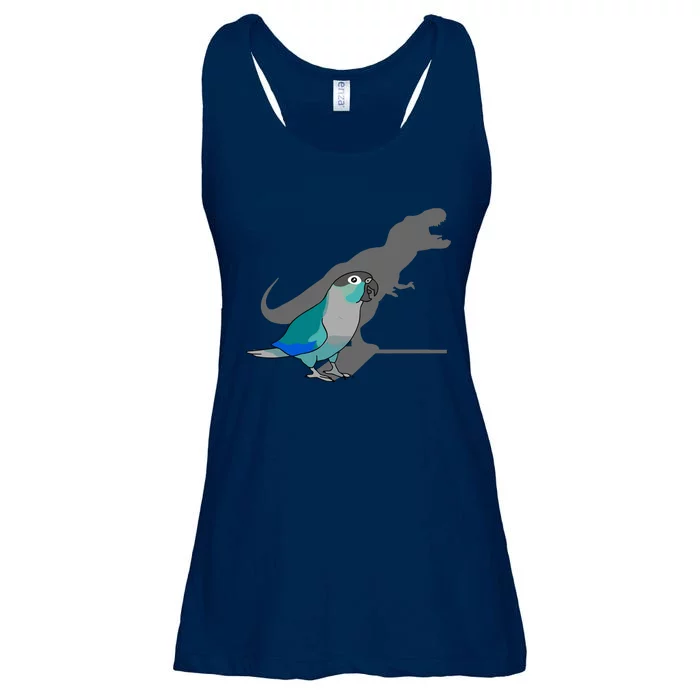 Funny Turquoise Green Cheeked Conure Trex Dinosaur Parrot Ladies Essential Flowy Tank