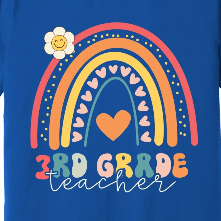 Funny Third Grade Back To School Rainbow Leopard 3Rd Grade Funny Gift Premium T-Shirt