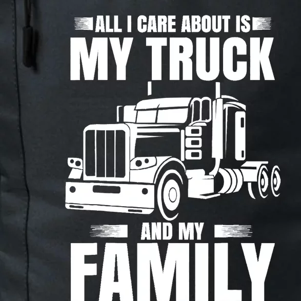 Funny Trucker Gifts Truck Driver Husband Semi Trailer Daily Commute Backpack