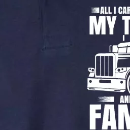 Funny Trucker Gifts Truck Driver Husband Semi Trailer Softstyle Adult Sport Polo