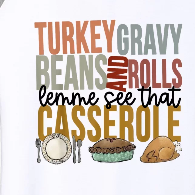 Funny Turkey Gravy Beans And Rolls Let Me See That Casserole Women's Tri-Blend 3/4-Sleeve Raglan Shirt