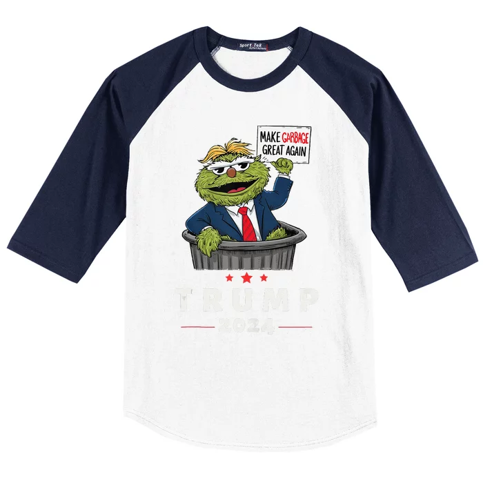 Funny Trump Garbage Vote 2024 Election Baseball Sleeve Shirt