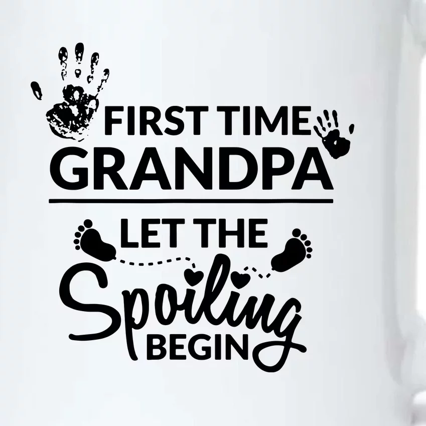 First Time Grandpa Let The Spoiling Begin Black Color Changing Mug