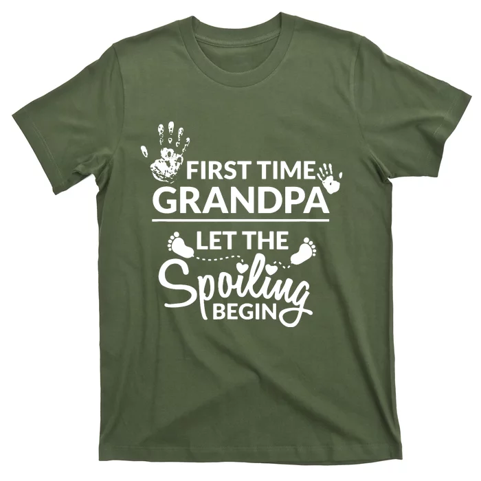 First Time Grandpa Let The Spoiling Begin T-Shirt