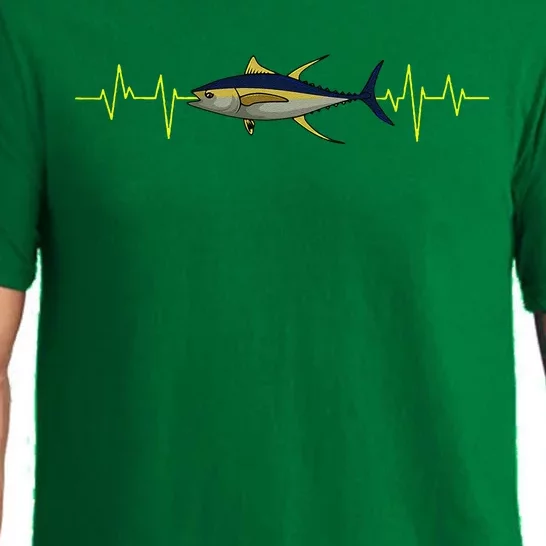 Fishing Tuna Heartbeat Fisherman Angler Fisher Saltwater Pajama Set