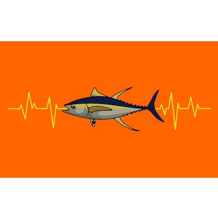 Fishing Tuna Heartbeat Fisherman Angler Fisher Saltwater Bumper Sticker