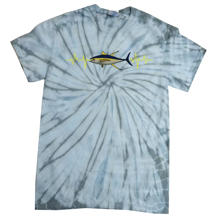 Fishing Tuna Heartbeat Fisherman Angler Fisher Saltwater Tie-Dye T-Shirt