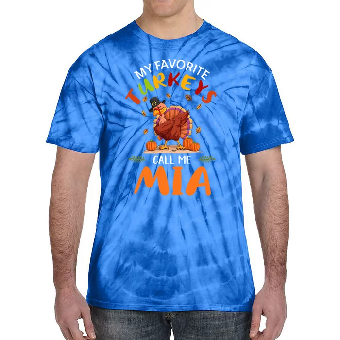 Funny Turkey Holiday Party Mia Matching Thanksgiving Gift Tie-Dye T-Shirt