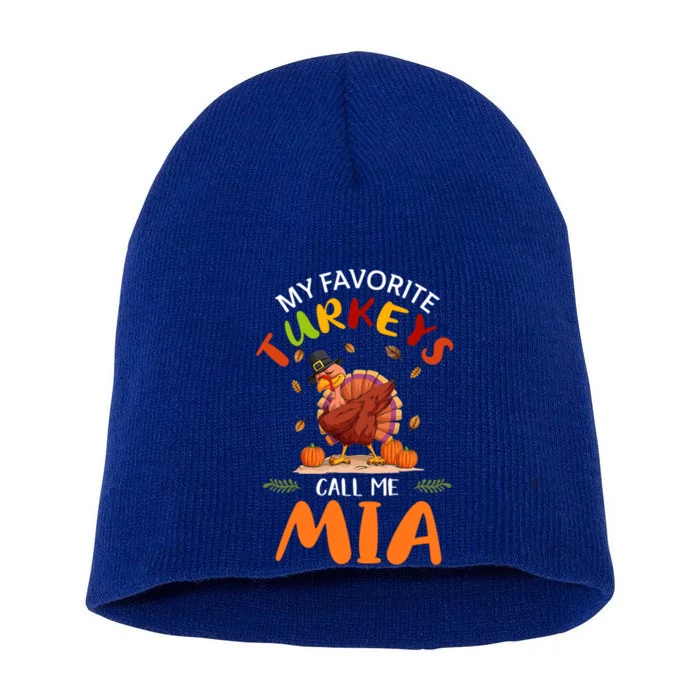 Funny Turkey Holiday Party Mia Matching Thanksgiving Gift Short Acrylic Beanie