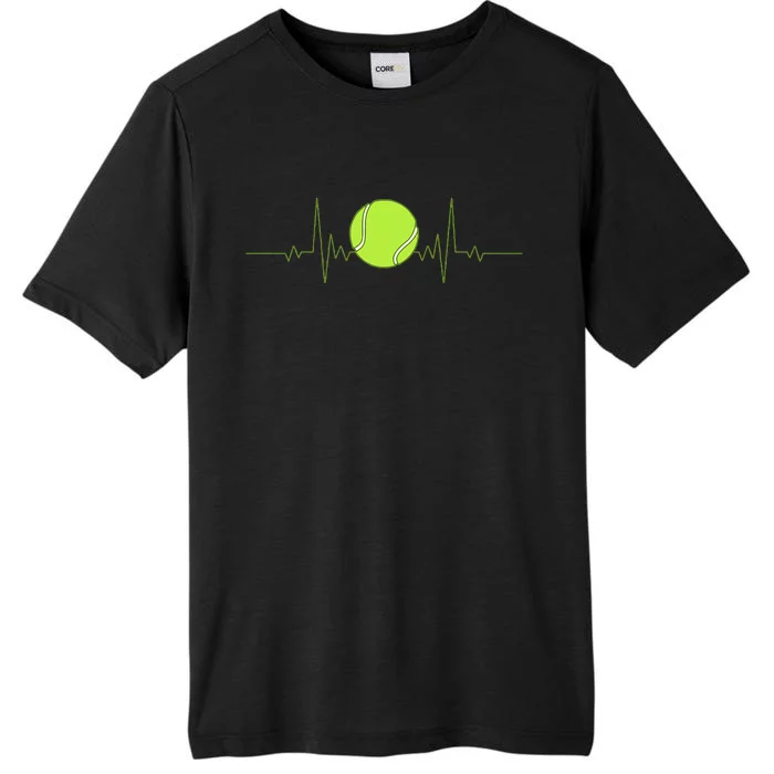 Funny Tennis Heartbeat Art For Tennis Player ChromaSoft Performance T-Shirt