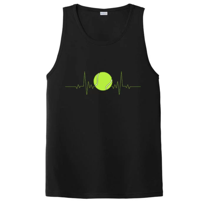 Funny Tennis Heartbeat Art For Tennis Player Performance Tank