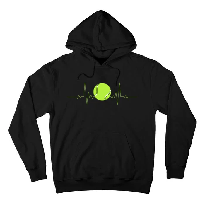 Funny Tennis Heartbeat Art For Tennis Player Tall Hoodie