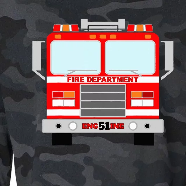 FIRE TRUCK HALLOWEEN COSTUME PRETEND IM A FIRE TRUCK Cropped Pullover Crew