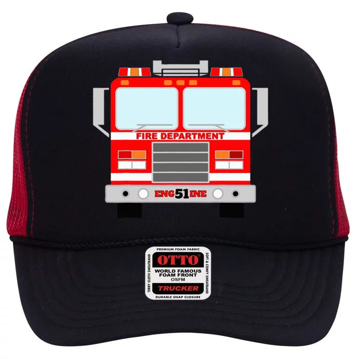 FIRE TRUCK HALLOWEEN COSTUME PRETEND IM A FIRE TRUCK High Crown Mesh Trucker Hat