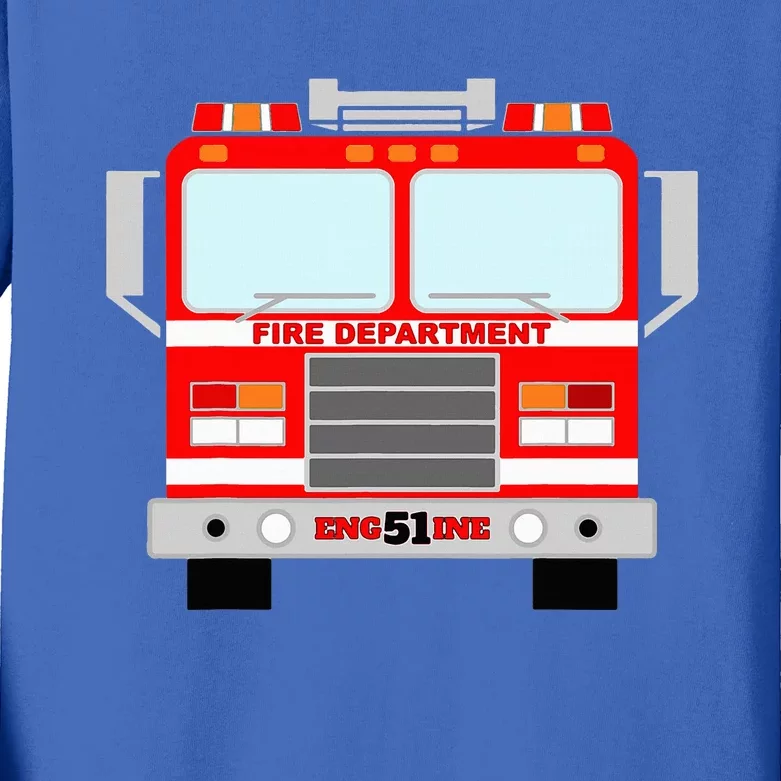 FIRE TRUCK HALLOWEEN COSTUME PRETEND IM A FIRE TRUCK Kids Long Sleeve Shirt