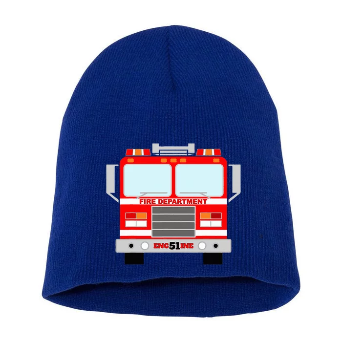 FIRE TRUCK HALLOWEEN COSTUME PRETEND IM A FIRE TRUCK Short Acrylic Beanie