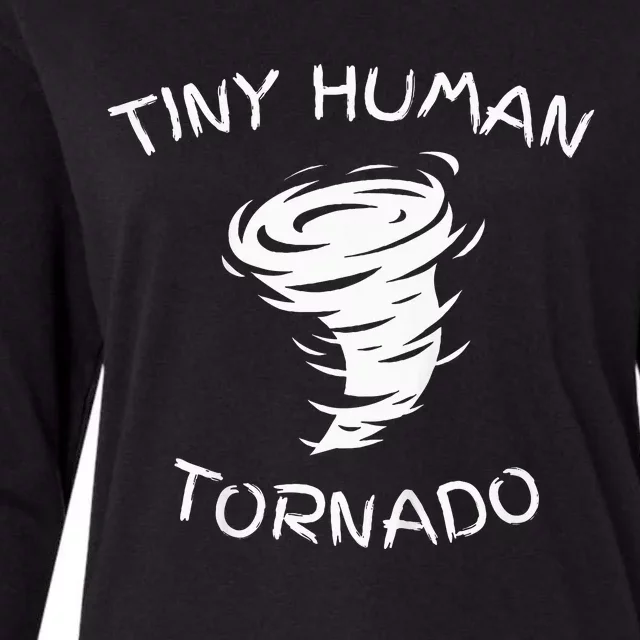 Funny Tiny Human Tornado Womens Cotton Relaxed Long Sleeve T-Shirt