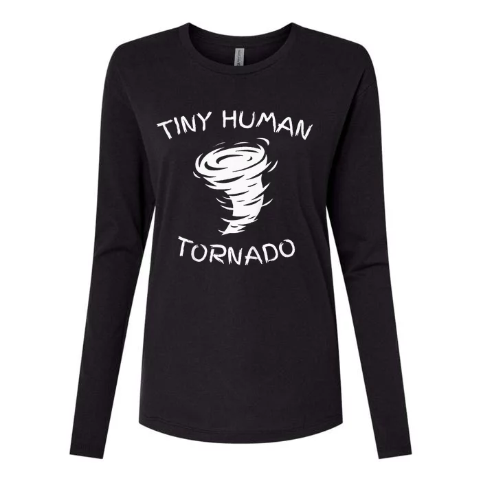 Funny Tiny Human Tornado Womens Cotton Relaxed Long Sleeve T-Shirt