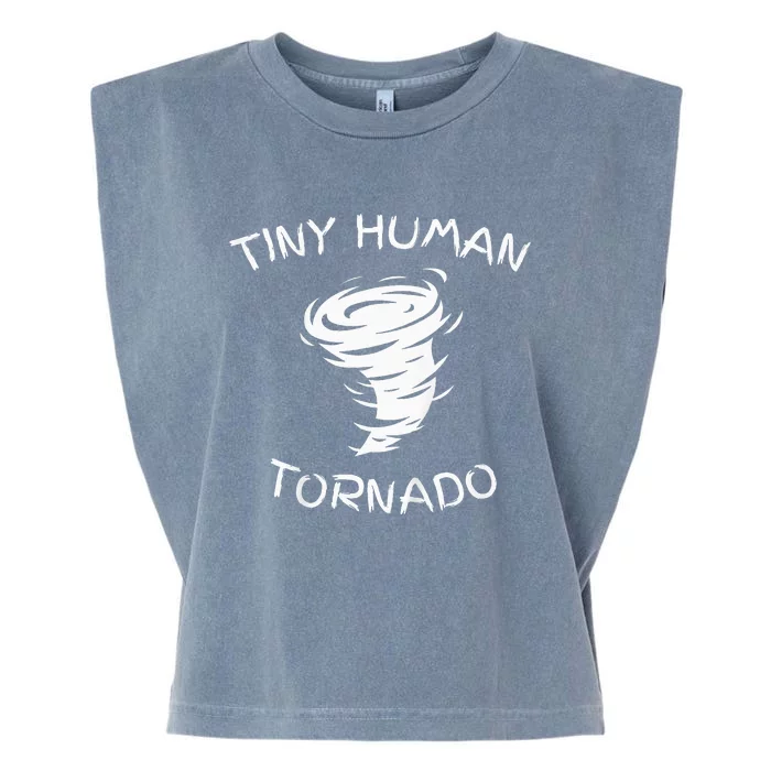 Funny Tiny Human Tornado Garment-Dyed Women's Muscle Tee