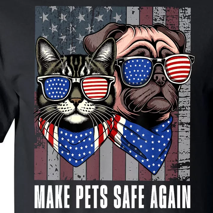 Funny Trump Harris Debate Eating The Dogs Cat Make Pets Safe Again Gift Tall T-Shirt