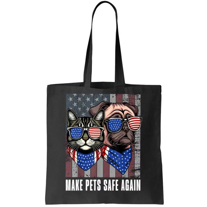 Funny Trump Harris Debate Eating The Dogs Cat Make Pets Safe Again Gift Tote Bag