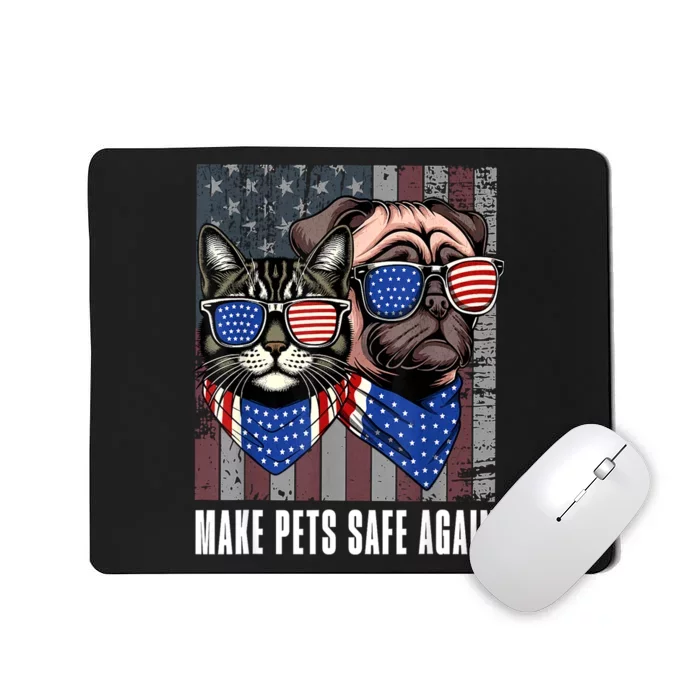 Funny Trump Harris Debate Eating The Dogs Cat Make Pets Safe Again Gift Mousepad