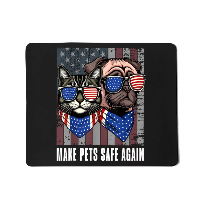 Funny Trump Harris Debate Eating The Dogs Cat Make Pets Safe Again Gift Mousepad