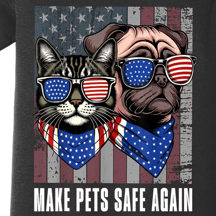 Funny Trump Harris Debate Eating The Dogs Cat Make Pets Safe Again Gift Baby Bodysuit