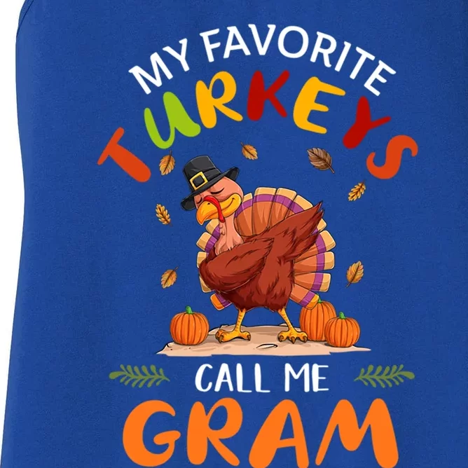 Funny Turkey Holiday Party Gram Matching Thanksgiving Gift Women's Racerback Tank