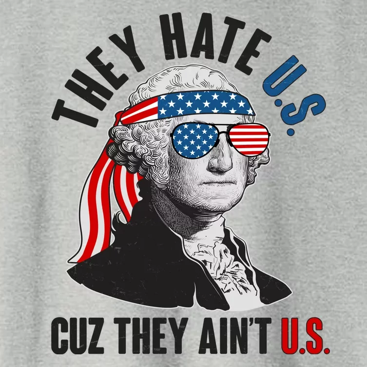 Funny They Hate U.S. Cuz They Ain't U.S. George Washington Women's Crop Top Tee