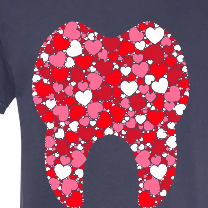 Funny Tooth Hearts Dental Hygienists Happy Valentine's Day Gift Garment-Dyed Heavyweight T-Shirt