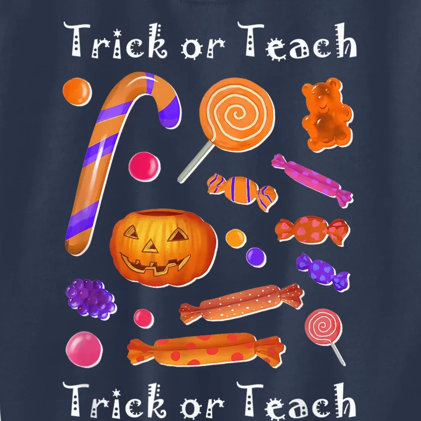 Funny Teacher Halloween Trick or Teach Kids Sweatshirt