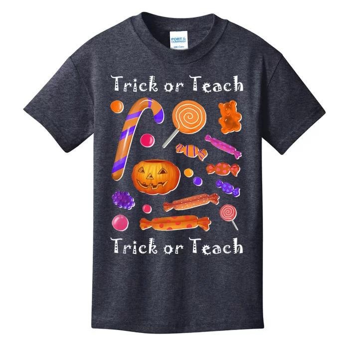 Funny Teacher Halloween Trick or Teach Kids T-Shirt