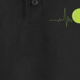 Funny Tennis Heartbeat Art For Tennis Player Dry Zone Grid Performance Polo