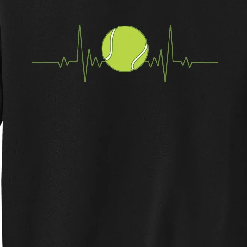 Funny Tennis Heartbeat Art For Tennis Player Tall Sweatshirt