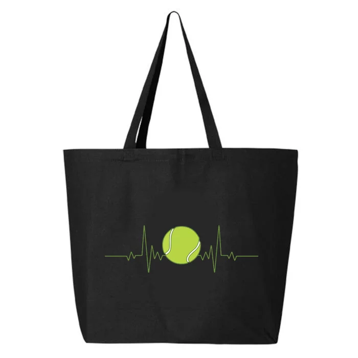 Funny Tennis Heartbeat Art For Tennis Player 25L Jumbo Tote