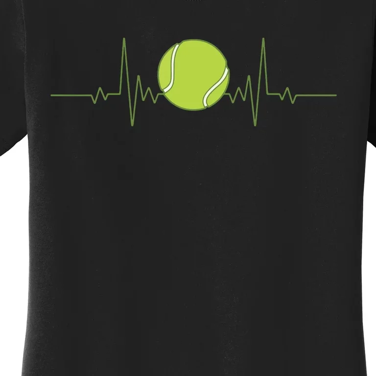 Funny Tennis Heartbeat Art For Tennis Player Women's T-Shirt