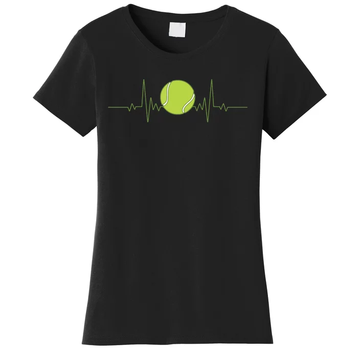 Funny Tennis Heartbeat Art For Tennis Player Women's T-Shirt