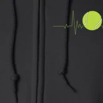 Funny Tennis Heartbeat Art For Tennis Player Full Zip Hoodie