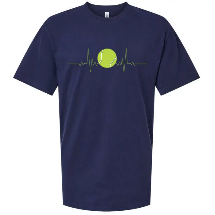 Funny Tennis Heartbeat Art For Tennis Player Sueded Cloud Jersey T-Shirt