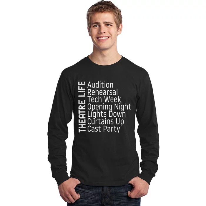 Funny Theatre Hoodie Broadway Gift Actor Musical Lover Thespian Git Tall Long Sleeve T-Shirt