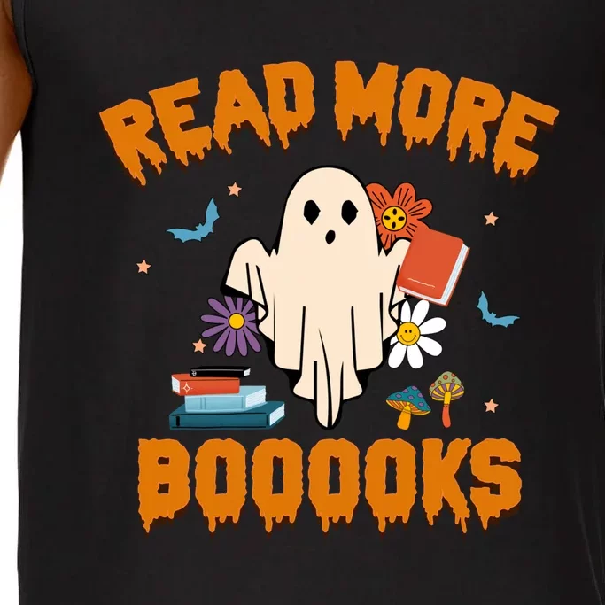 Funny Teacher Halloween Ghost Read More Books Cute Booooks Comfort Colors® Tank Top