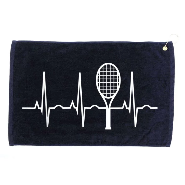 Funny Tennis Heartbeat Best Tennis Gift For Players Fans Grommeted Golf Towel